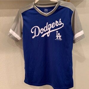Kids Blue and Gray LA Dodgers Jersey Tee